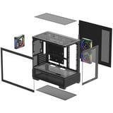 DeepCool  boîtier midi tower Noir | 2x USB-A | 1x USB-C | RGB | Window
