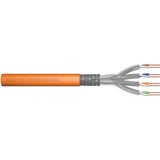 Digitus Câble d’installation à paire torsadée CAT 7 S-FTP, AWG 23/1 Orange, AWG 23/1, 50 m, Cat7, S/FTP (S-STP)