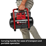 EINHELL Compresseur sans fil Power X-Change TE-AC 36/150 Li OF - Solo, 36 Volt (2x18V) Noir/Rouge