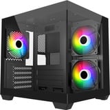 FSP  boîtier mini tower Noir | 3x USB-A | RGB | Window
