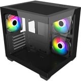 FSP  boîtier mini tower Noir | 3x USB-A | RGB | Window