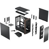 Fractal Design Summit boîtier midi tower Noir/bois | 2x USB-A | 1x USB-C