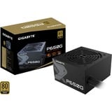 GIGABYTE GP-P650G unité d'alimentation d'énergie 650 W 20+4 pin ATX ATX Noir alimentation  650 W, 100 - 240 V, 12 - 6 A, 12 A, 6 A, Actif