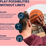 HUDORA Start Basketballständer 260, Appareil de fitness Rouge/Noir