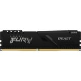 Kingston FURY 16 Go DDR4-3200, Mémoire vive Noir, KF432C16BB1/16, Beast, XMP