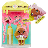 MGA Entertainment Yummiland Lip Gloss Doll Series 2- Cotton Candy (Nia Candy Fluff), Poupée Mini poupée, Femelle, 4 an(s), 100 mm, Multicolore