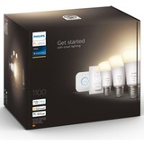 Philips Hue Kit de démarrage : 3 ampoules connectées E27 (1100) + variateur, Lampe à LED Philips Hue White Kit de démarrage : 3 ampoules connectées E27 (1100) + variateur, Ampoule intelligente, Blanc, Bluetooth/Zigbee, LED intégrée, E27, Lumière blanche douce