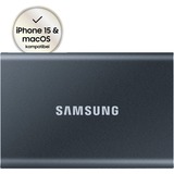 SAMSUNG Portable T7, 2 To, SSD Gris, MU-PC2T0T/WW, USB-A 3.2 (10 Gbit/s)