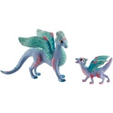 Schleich Bayala - Maman dragon fleur et son bébé, Figurine 