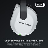 Turtle Beach Casque gaming amplifié multiplateforme sans fil Stealth 600 pour PS5, PS4, PC, Nintendo Switch et mobile - Bluetooth, 80 heures de batterie, microphone antibruit désactivable par basculement et écouteurs de 50 mm - Blanc  over-ear Blanc, PS4, PC, Nintendo Switch et mobile - Bluetooth, 80 heures de batterie, microphone antibruit désactivable par basculement et écouteurs de 50 mm - Blanc, Sans fil, Gaming, 20 - 20000 Hz, 320 g, Casque, Blanc