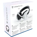 Turtle Beach Casque gaming amplifié multiplateforme sans fil Stealth 600 pour PS5, PS4, PC, Nintendo Switch et mobile - Bluetooth, 80 heures de batterie, microphone antibruit désactivable par basculement et écouteurs de 50 mm - Blanc  over-ear Blanc, PS4, PC, Nintendo Switch et mobile - Bluetooth, 80 heures de batterie, microphone antibruit désactivable par basculement et écouteurs de 50 mm - Blanc, Sans fil, Gaming, 20 - 20000 Hz, 320 g, Casque, Blanc