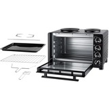 Unold 68885 four et cuisinière Céramique Noir, Mini four Noir, Cuisinière, Noir, Rotatif, Noir, Métal, Verre