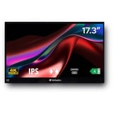 Verbatim 32239 écran plat de PC 43,9 cm (17.3") 3840 x 2160 pixels 4K Ultra HD LCD Écran tactile Noir Moniteur  Noir, 43,9 cm (17.3"), 3840 x 2160 pixels, 4K Ultra HD, LCD, 6 ms, Noir