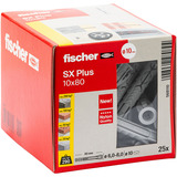 fischer Cheville à expansion SX Plus 10x80 Gris clair