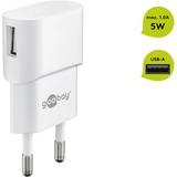 goobay 5W USB-A chargeur Blanc, 1x USB-A