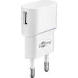 goobay Chargeur domestique USB à 1 port 5W/1.0A Blanc
