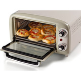 Ariete 3919/03 10 L 800 W Beige Grill, Mini four Blanc/vert clair, 10 L, Beige, Pose libre, Rotatif, 90 - 230 °C, Mécanique