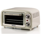 Ariete 3919/03 10 L 800 W Beige Grill, Mini four Blanc/vert clair, 10 L, Beige, Pose libre, Rotatif, 90 - 230 °C, Mécanique