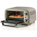 Ariete 3919/03 10 L 800 W Beige Grill, Mini four Blanc/vert clair, 10 L, Beige, Pose libre, Rotatif, 90 - 230 °C, Mécanique