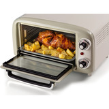 Ariete 3919/03 10 L 800 W Beige Grill, Mini four Blanc/vert clair, 10 L, Beige, Pose libre, Rotatif, 90 - 230 °C, Mécanique