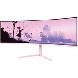 Arozzi Nova 49TUW165 49" Moniteur UltraWide gaming incurvé rose fuchsia, 1x DisplayPort, 2x HDMI, 2x USB-A, 165 Hz