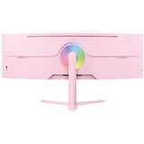 Arozzi Nova 49TUW165 49" Moniteur UltraWide gaming incurvé rose fuchsia, 1x DisplayPort, 2x HDMI, 2x USB-A, 165 Hz
