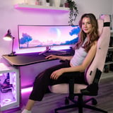 Arozzi Nova 49TUW165 49" Moniteur UltraWide gaming incurvé rose fuchsia, 1x DisplayPort, 2x HDMI, 2x USB-A, 165 Hz
