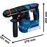 Bosch Marteau perforateur sans fil GBH 18V-18 X Professional solo, 18Volt, Marteau piqueur Bleu/Noir