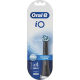 Braun Oral-B iO Nettoyage Ultime Pack de 4, Tête brosse à dent électrique Noir