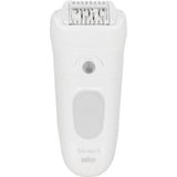 Braun Silk-épil 5 5-011 Blanc, Appareil à épiler Blanc/Argent, Blanc, MicroGrip, 0,5 mm, Batterie, Allemagne