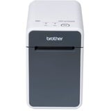 Brother TD-2135N - Imprimante d'étiquettes de bureau Blanc/gris, Thermique directe, 300 x 300 DPI, 152,4 mm/sec, Avec fil &sans fil, Gris, Blanc