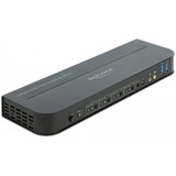 DeLOCK 11483 commutateur écran, clavier et souris Noir, Switch KVM 3840 x 2160 pixels, 4K Ultra HD, Noir