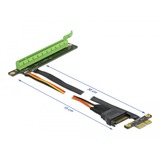 DeLOCK 85762 carte et adaptateur d'interfaces Interne PCIe, Carte de montage PCIe, PCIe, Noir, Vert, 0,3 m, 1 pièce(s)