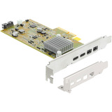 DeLOCK Carte PCI-E x4 vers 2x USB-C 40Gbps / 2x MiniDisplay LP, Carte d'interface 