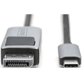 Digitus Câble adaptateur USB4 Gen 2x2 USB-C > DisplayPort Noir/gris