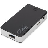 Digitus Concentrateur USB 3.0, 4 ports, noir, Hub USB Noir, 4 ports, noir, USB 3.2 Gen 1 (3.1 Gen 1) Type-A, 5000 Mbit/s, Noir, Argent, Chine, 5 V, Windows 7 Home Premium, Windows Vista Home Premium, Windows XP Home