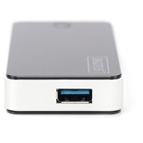 Digitus Concentrateur USB 3.0, 4 ports, noir, Hub USB Noir, 4 ports, noir, USB 3.2 Gen 1 (3.1 Gen 1) Type-A, 5000 Mbit/s, Noir, Argent, Chine, 5 V, Windows 7 Home Premium, Windows Vista Home Premium, Windows XP Home