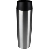 Emsa TRAVEL MUG Grande Tasse Noir, Acier inoxydable 1 pièce(s), Gobelet Acier inoxydable, Unique, 0,5 L, Noir, Acier inoxydable, Polypropylène (PP), Acier inoxydable, 12 h, 6 h
