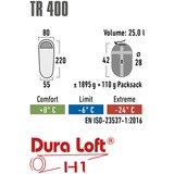 High Peak TR 400, Sac de couchage Rouge foncé/gris