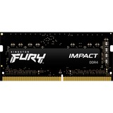 Kingston FURY FURY 16GB 3200MT/s DDR4 CL20 SODIMM Impact, Mémoire vive Noir, 16 Go, 1 x 16 Go, DDR4