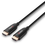 Lindy Câble HDMI 8K60 Hybride Fibre Optique 15m Noir, 15 m, HDMI Type A (Standard), HDMI Type A (Standard), 48 Gbit/s, Noir