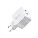 Nevox Chargeur 45W DUAL USB-C (PD) QC3.0 GaN Blanc