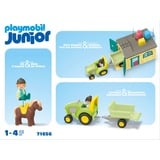 PLAYMOBIL Junior : Aventure à la ferme avec tracteur, remorque et amis animaux, Jouets de construction 