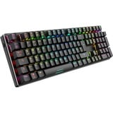 Sharkoon SKILLER SGK36W RGB clavier gaming mécanique Noir, Layout DE (QWERTZ), Huano Red, 100%