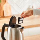 Tefal Subito, Bouilloire Acier inoxydable/Noir, 1 L, 2400 W, Noir, Acier inoxydable, Acier inoxydable, Indicateur de niveau d'eau, Sans fil