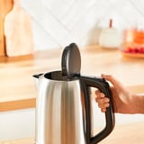 Tefal Subito, Bouilloire Acier inoxydable/Noir, 1 L, 2400 W, Noir, Acier inoxydable, Acier inoxydable, Indicateur de niveau d'eau, Sans fil