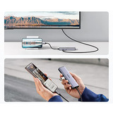 UGREEN USB-C to 2*USB3.0+HDMI+RJ 45+SD&TF+PD port Hub, Station d'accueil Argent