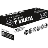 Varta v391 Batterie à usage unique Alcaline Argent, Batterie à usage unique, Alcaline, 1,55 V, 40 mAh, 11,6 mm, 11,6 mm