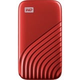 WD My Passport 2000 Go Rouge SSD externe Rouge, 2000 Go, USB Type-C, 3.2 Gen 2 (3.1 Gen 2), 1050 Mo/s, Protection par mot de passe, Rouge