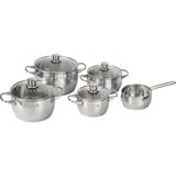 WMF Quality One 07.7455.6380 lot de casseroles 9 pièce(s), Ensemble de pot Acier inoxydable, Ensemble d’ébullition, Acier inoxydable, Acier inoxydable, Acier inoxydable, Acier inoxydable, Acier inoxydable
